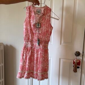 Charming Pink Patterned Kids Dress